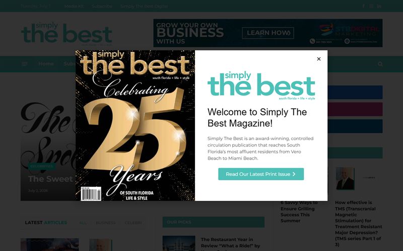 Simply The Best Magazine website